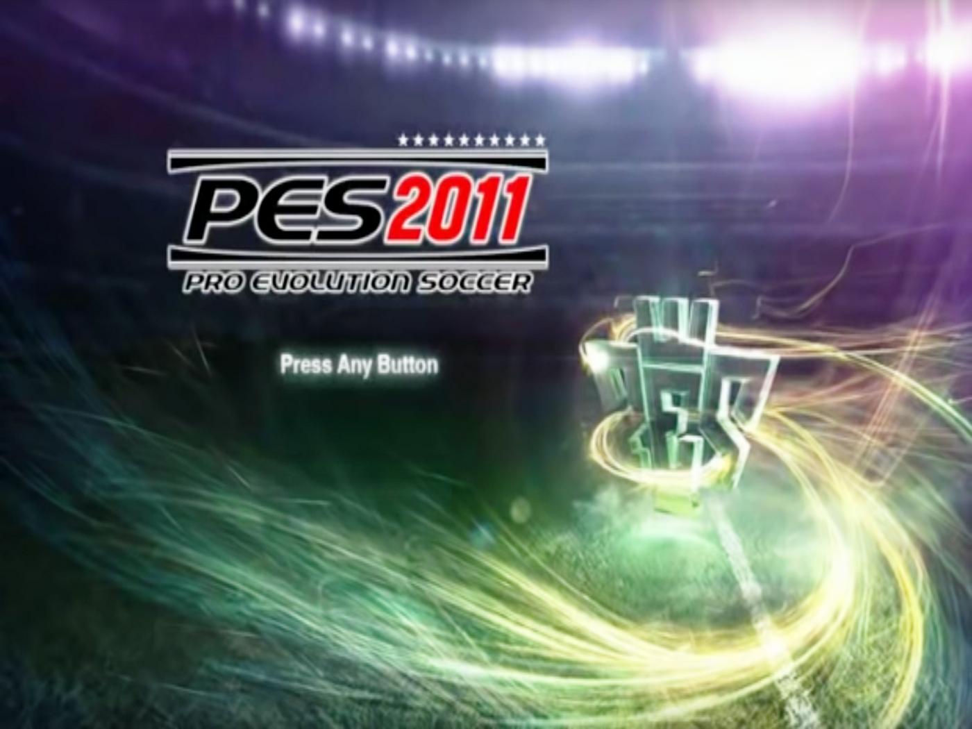 Pro Evolution Soccer 2011 title screen for Playstation 2