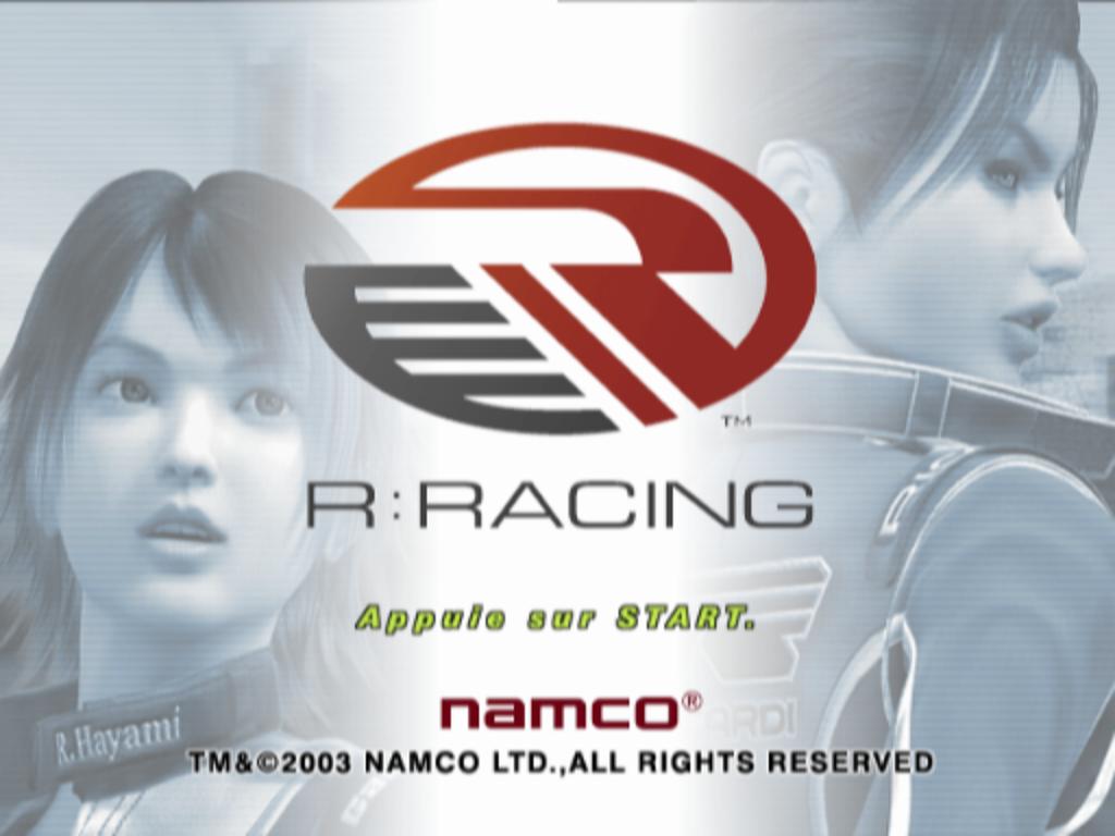 R: Racing title screen for Playstation 2