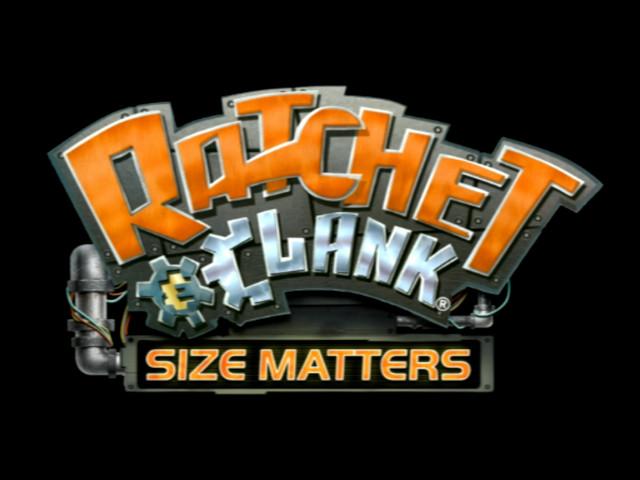 Ratchet & Clank Size Matters title screen for Playstation 2