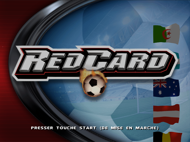 Red Card title screen for Playstation 2