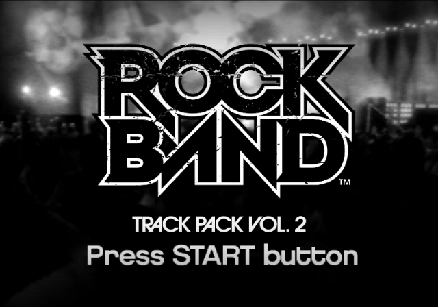 Rock Band Track Pack Volume 2 title screen for Playstation 2