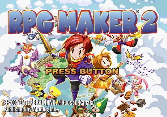 RPG Maker 2 title screen for Playstation 2