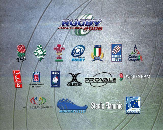 Rugby Challenge 2006 title screen for Playstation 2