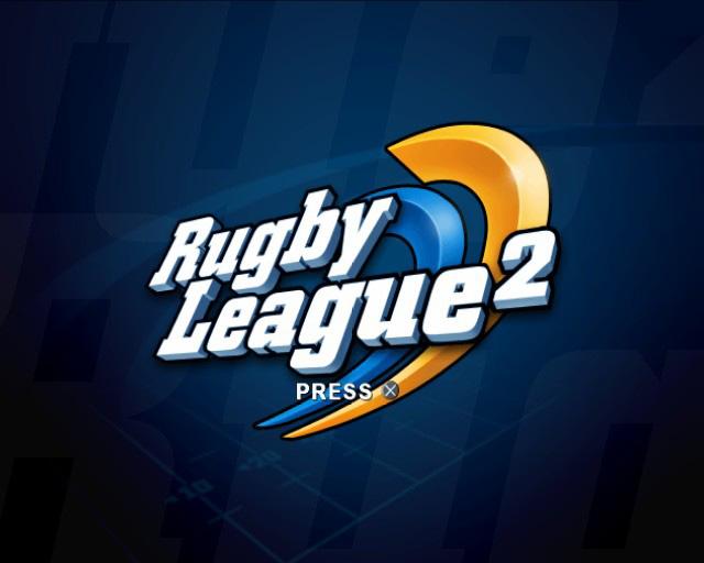 Rugby League 2 title screen for Playstation 2