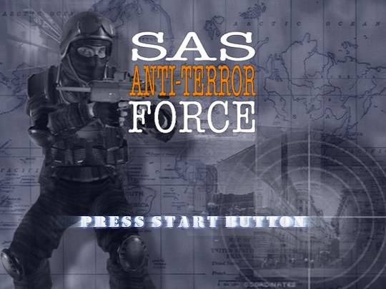 SAS Anti-Terror Force title screen for Playstation 2