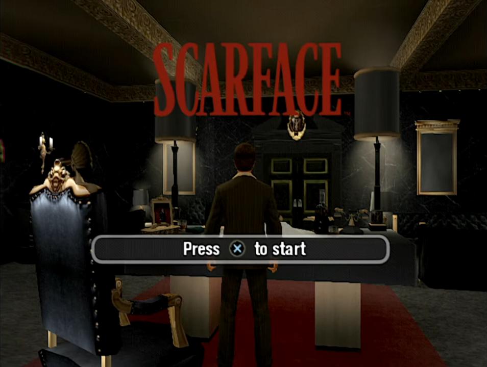 Scarface The World Is Yours title screen for Playstation 2