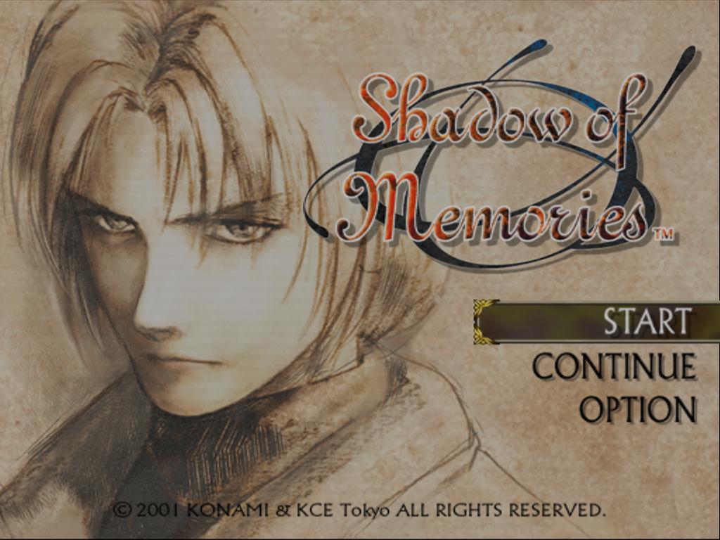 Shadow of Memories title screen for Playstation 2