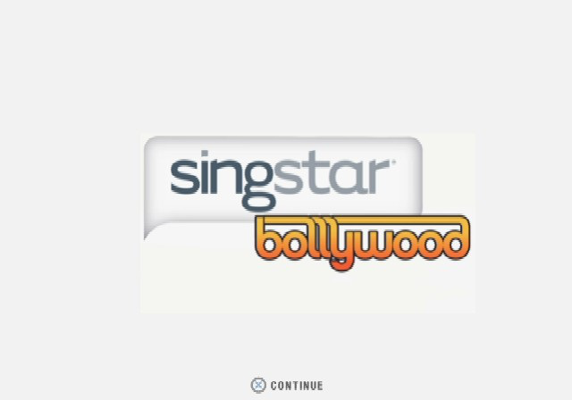 Singstar Bollywood title screen for Playstation 2