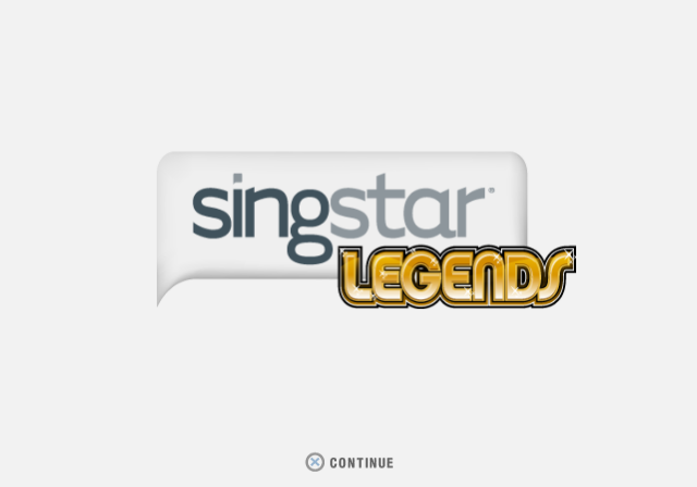 SingStar Legends title screen for Playstation 2