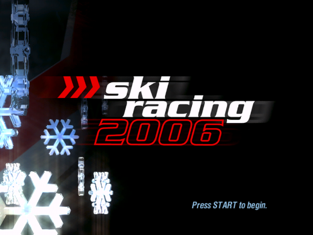 Ski Racing 2006 title screen for Playstation 2