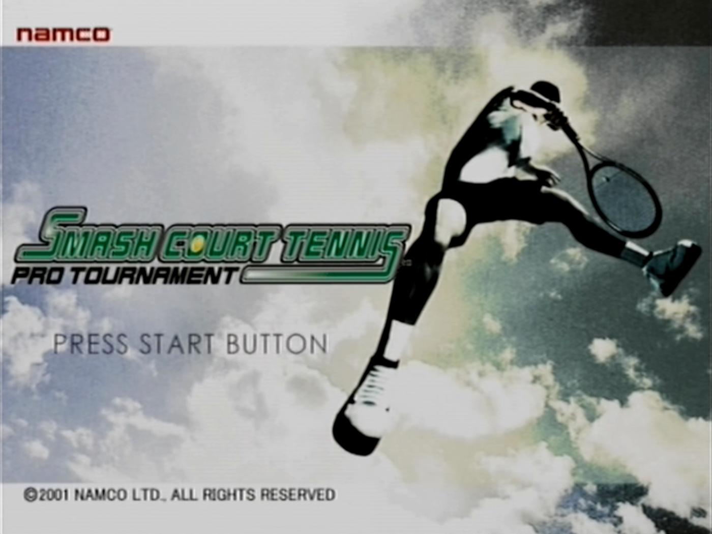 Smash Court Tennis Pro Tournament title screen for Playstation 2