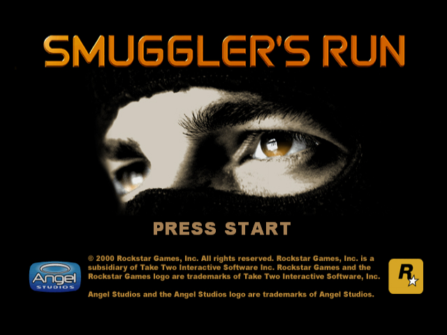 Smuggler's Run title screen for Playstation 2