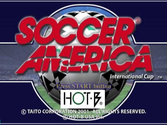 Soccer America International Cup title screen for Playstation 2