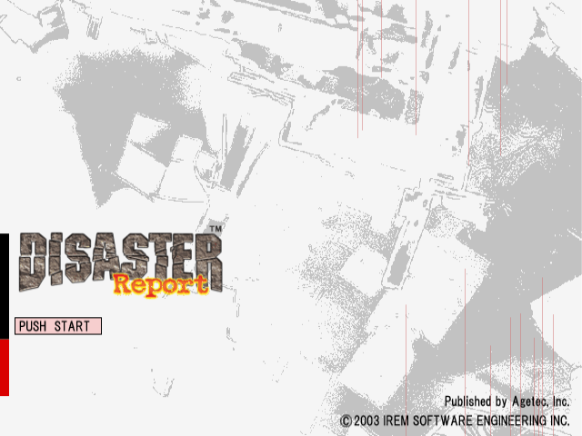 SOS: The Final Escape title screen for Playstation 2