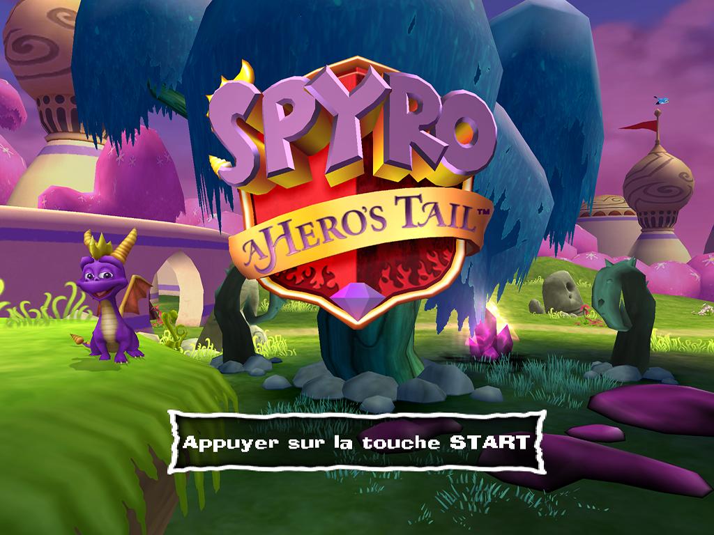 Spyro A Hero's Tail [Not For Resale] title screen for Playstation 2