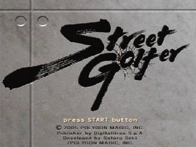 Street Golfer title screen for Playstation 2