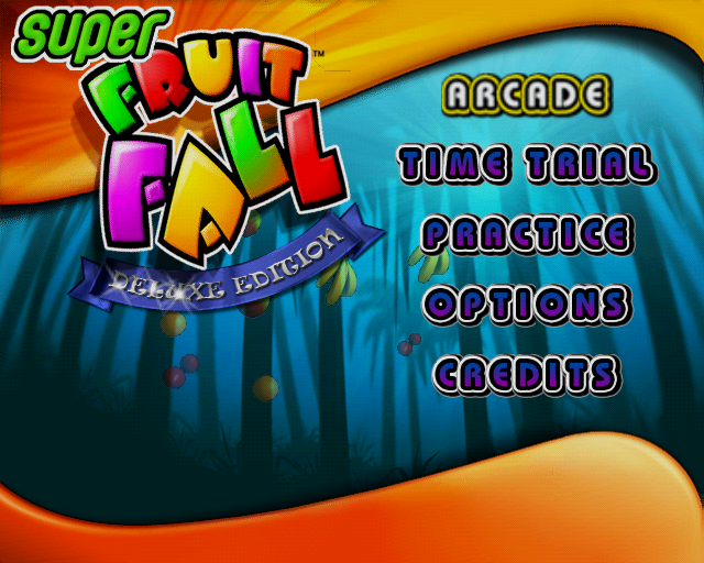 Super Fruit Fall title screen for Playstation 2