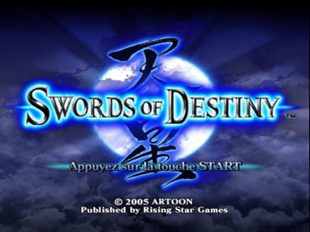Swords Of Destiny title screen for Playstation 2
