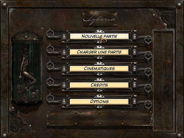 Syberia title screen for Playstation 2