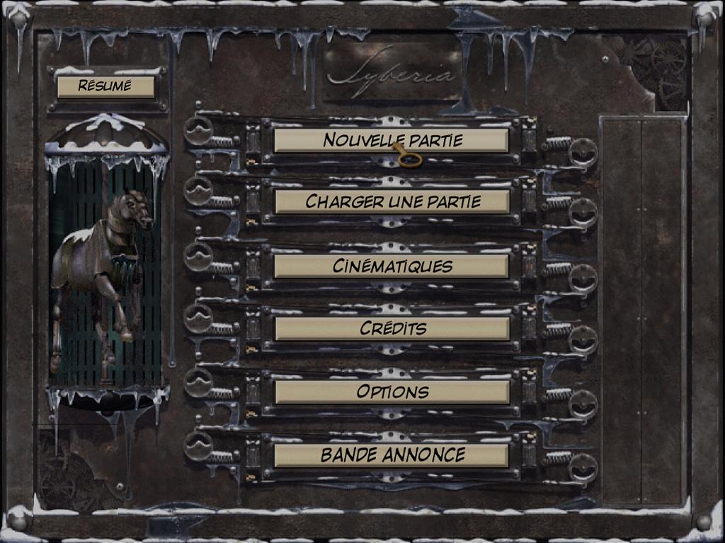 Syberia II title screen for Playstation 2