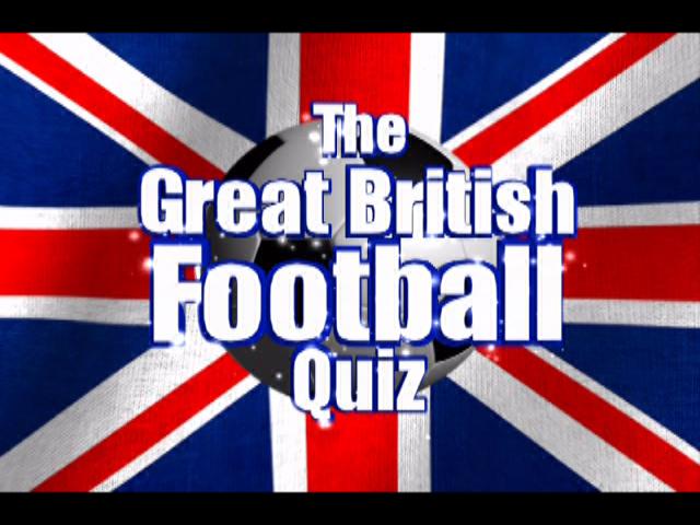 The Great British football Quiz title screen for Playstation 2