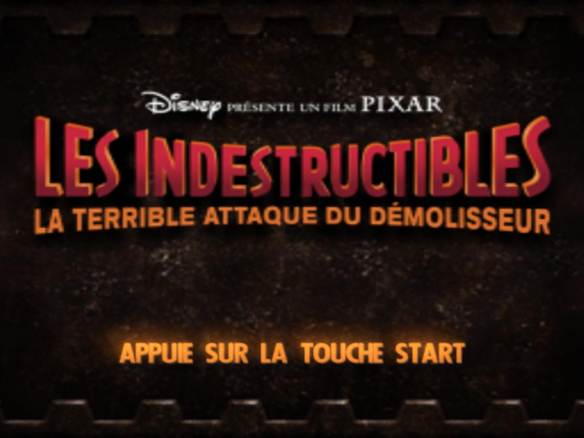 The Incredibles Rise of the Underminer title screen for Playstation 2