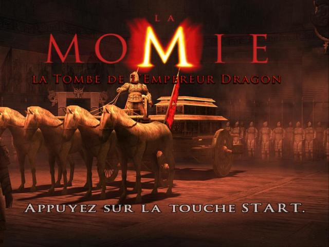 The Mummy: Tomb of the Dragon Emperor title screen for Playstation 2