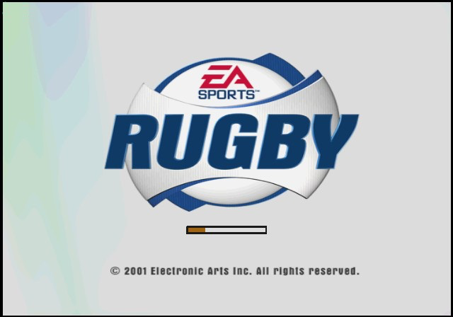 The Rugby title screen for Playstation 2