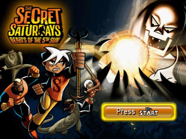 The Secret Saturdays: Beasts of The 5th Sun title screen for Playstation 2