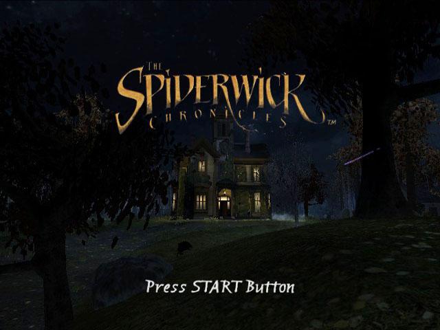 The Spiderwick Chronicles title screen for Playstation 2