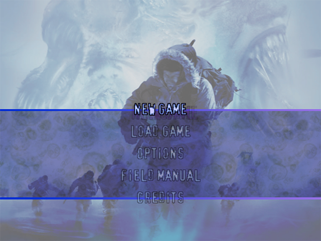 The Thing title screen for Playstation 2