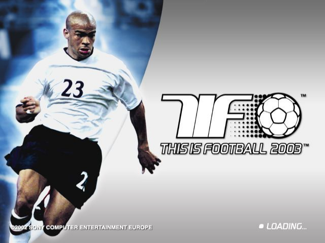 This is Football 2003 title screen for Playstation 2