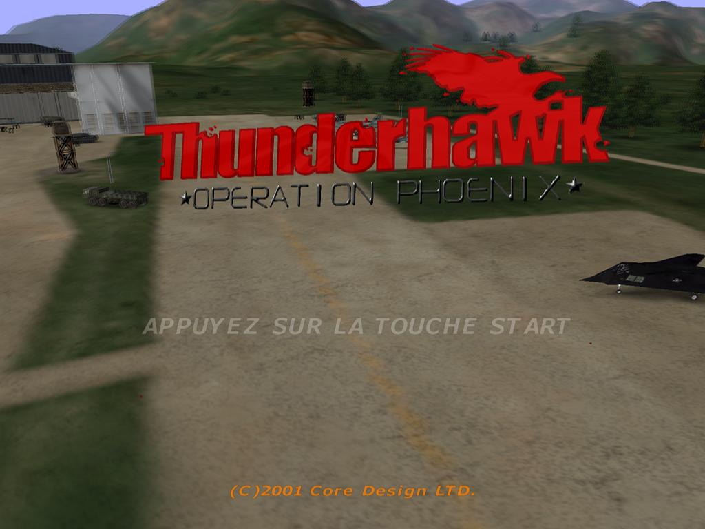 Thunderhawk: Operation Phoenix title screen for Playstation 2