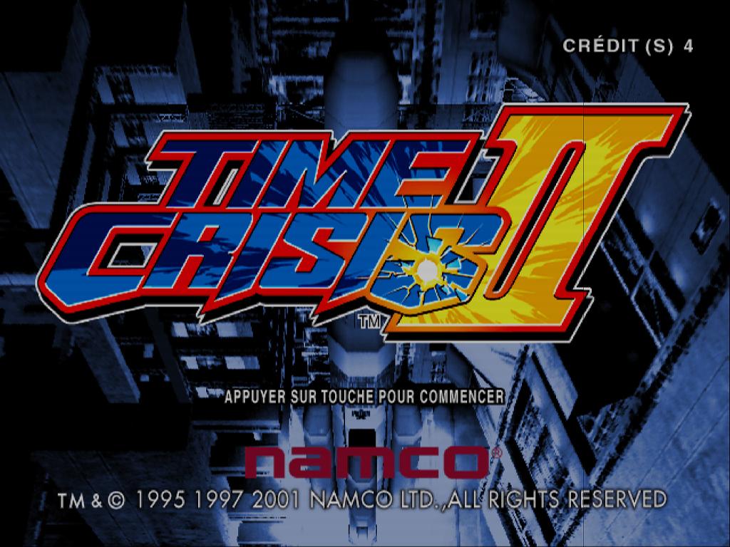 Time Crisis 2 title screen for Playstation 2