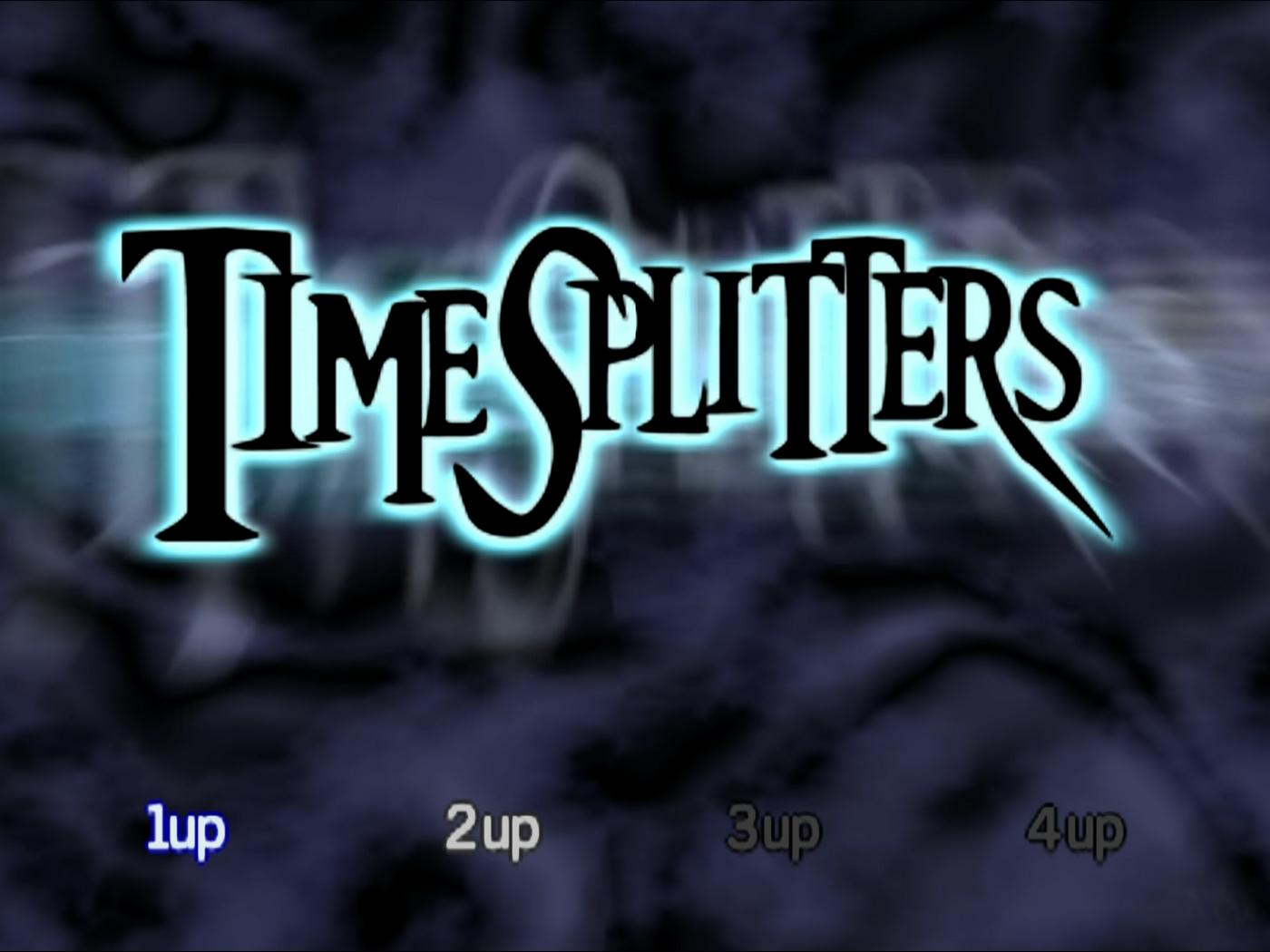 Time Splitters title screen for Playstation 2