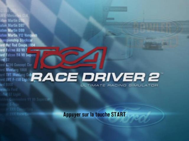 TOCA Race Driver 2 title screen for Playstation 2