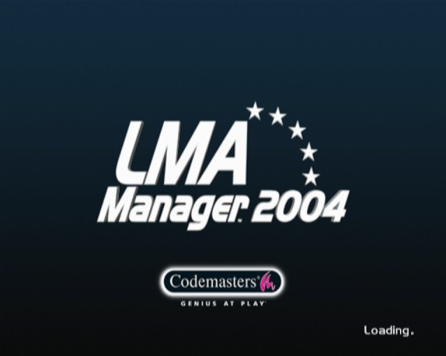 Total Club Manager 2004 title screen for Playstation 2
