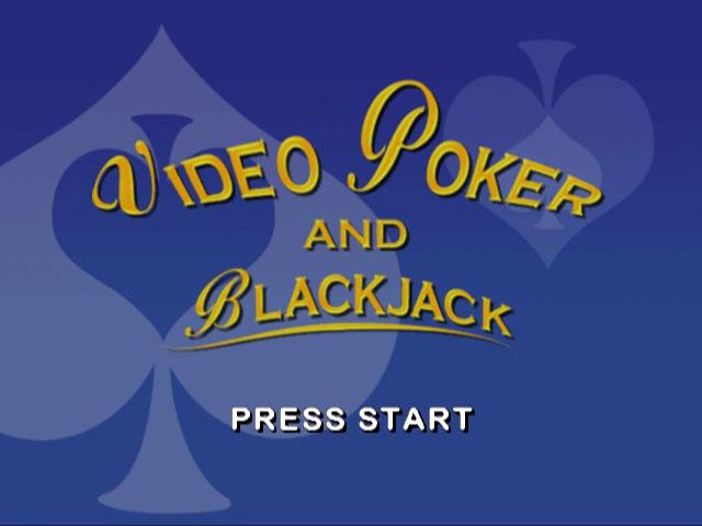 Video Poker & Blackjack title screen for Playstation 2