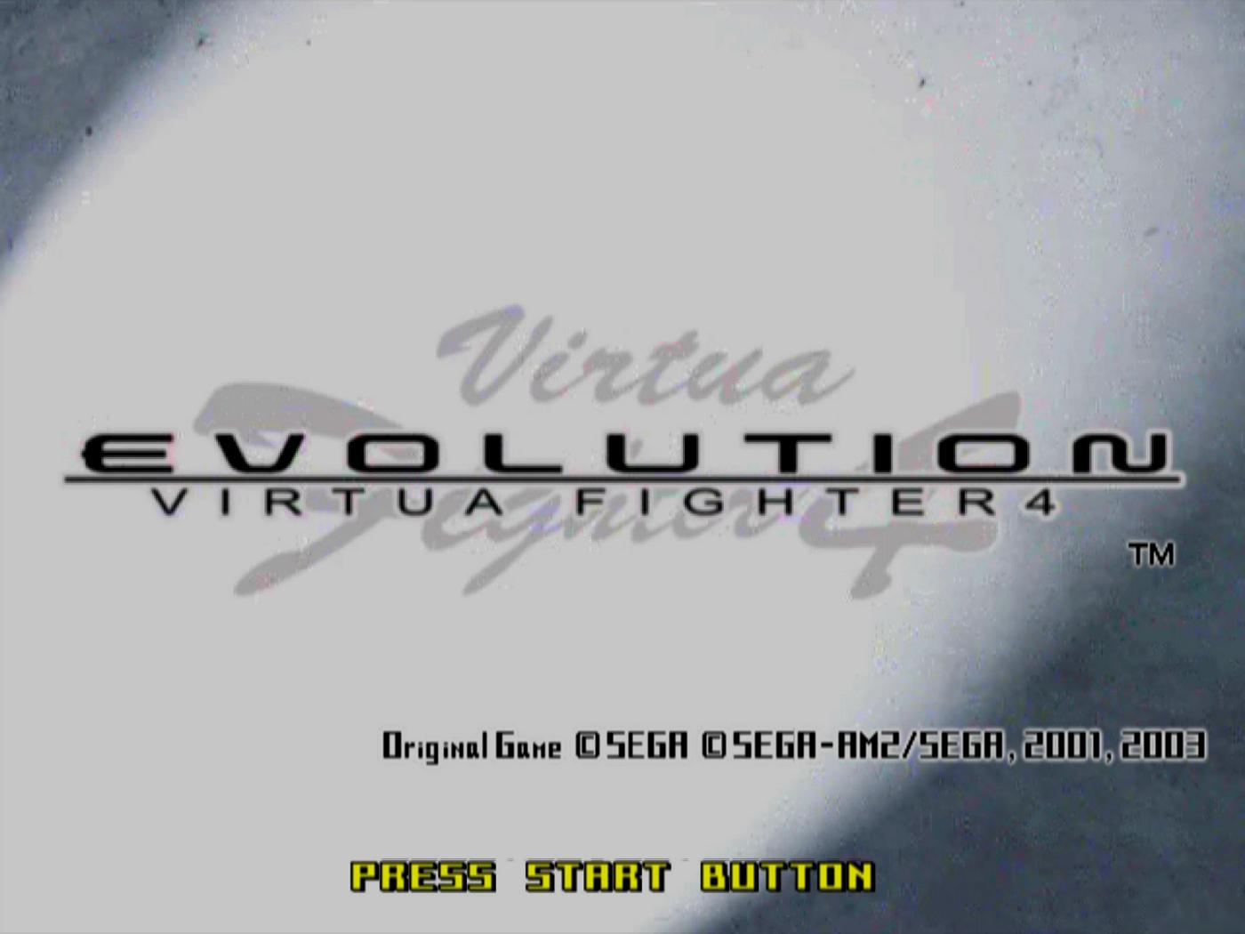 Virtua Fighter 4 Evolution title screen for Playstation 2