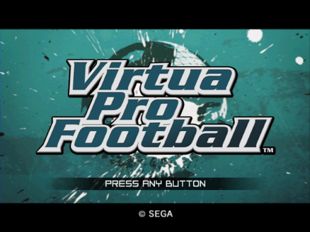 Virtua Pro Football title screen for Playstation 2