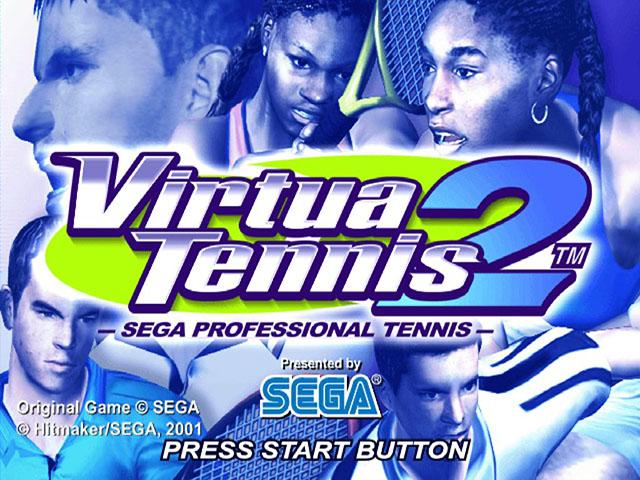 Virtua Tennis 2 title screen for Playstation 2