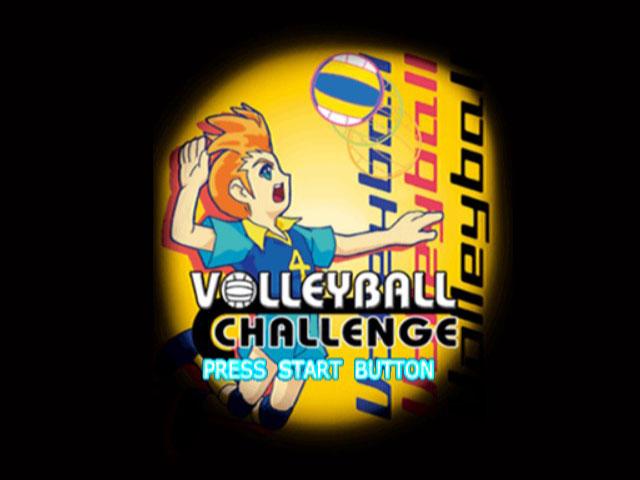 Volleyball Challenge title screen for Playstation 2