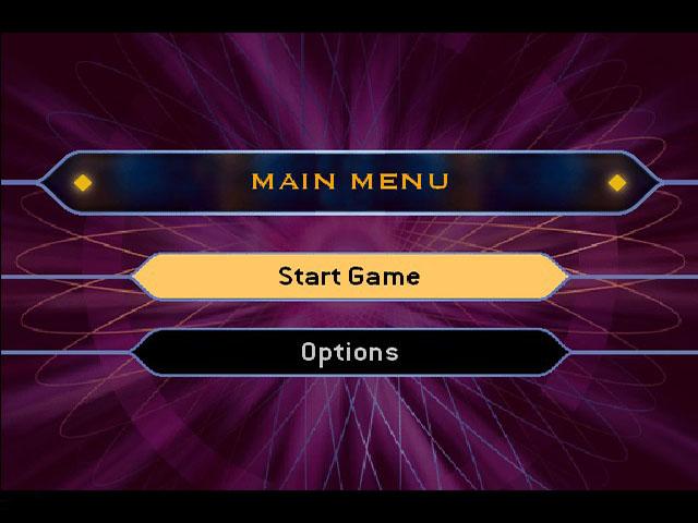 Who Wants to Be A Millionaire: 2nd Edition title screen for Playstation 2