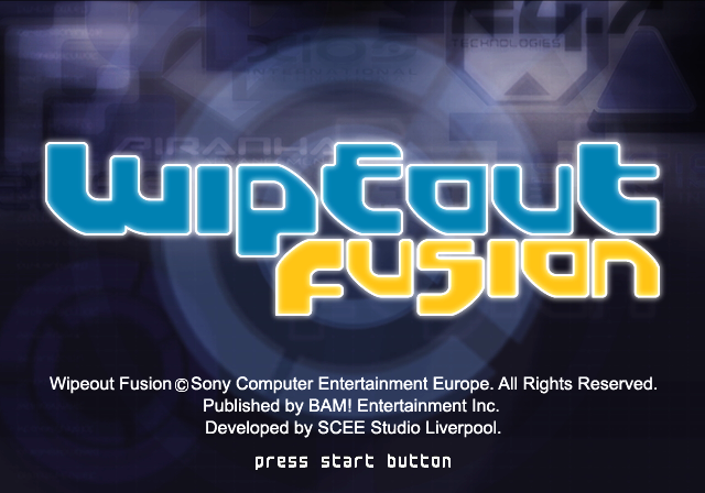Wipeout Fusion [Limited Edition] title screen for Playstation 2