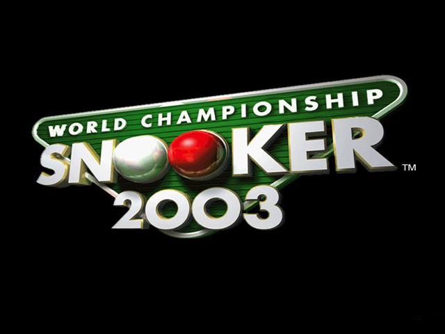 World Championship Snooker 2003 title screen for Playstation 2