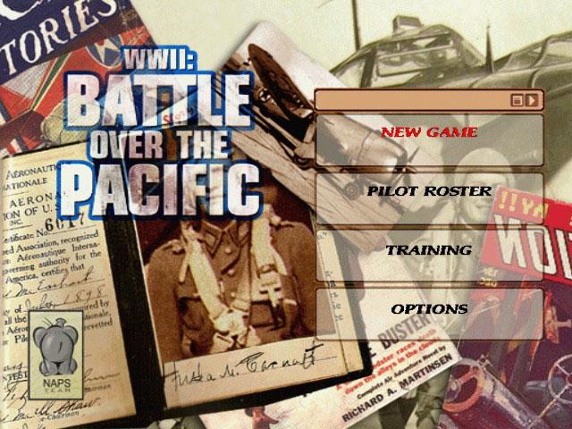 WWII: Battle Over the Pacific title screen for Playstation 2