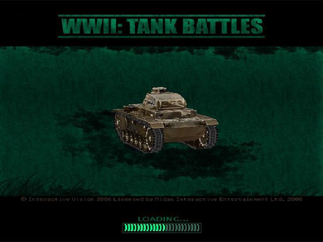 WWII: Tank Battles title screen for Playstation 2