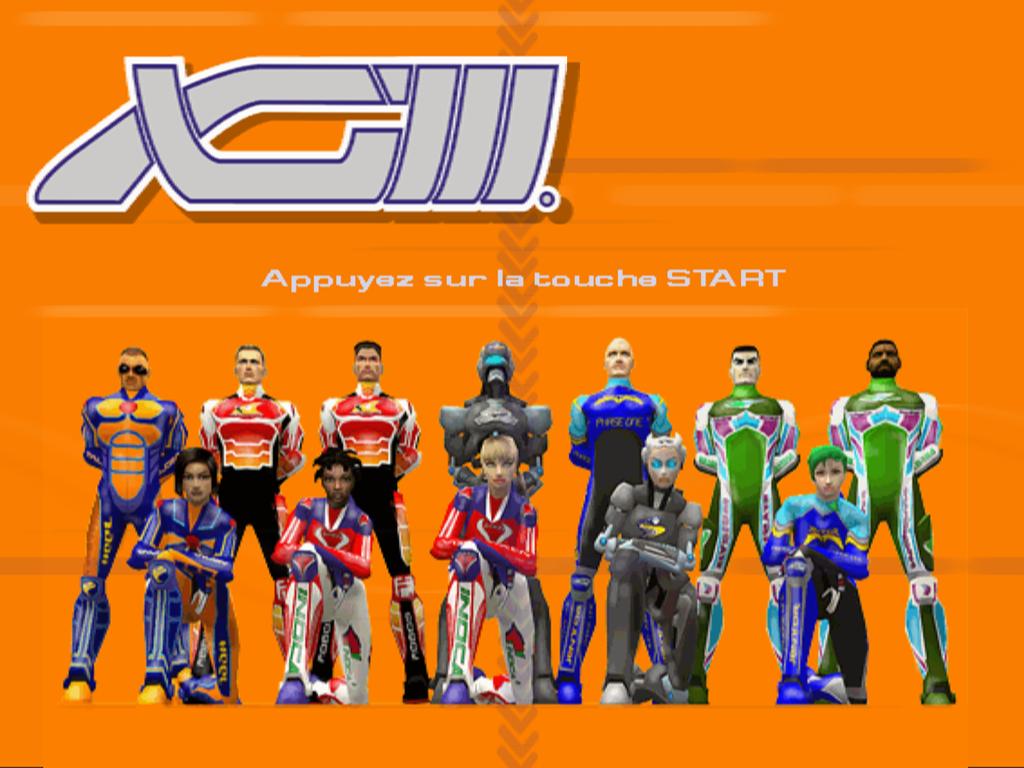 XG3 Extreme G Racing title screen for Playstation 2
