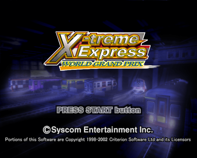 Xtreme Express title screen for Playstation 2