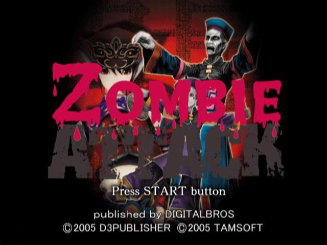 Zombie Attack title screen for Playstation 2